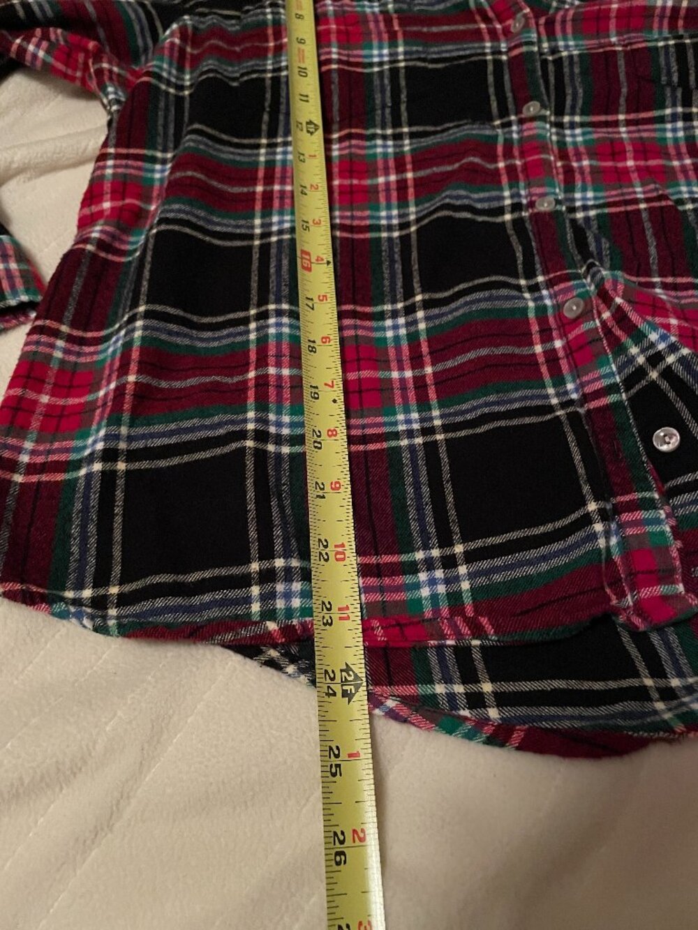 Croft and Barrow Plaid Flannel Shirt Button Down Women's XL (RUNS SMALLER) - Picture 8 of 11